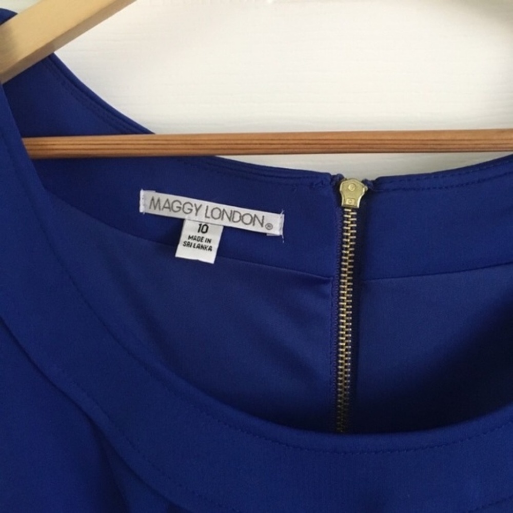 Maggy London Royal Blue Cocktail Dress - Picture 4 of 8